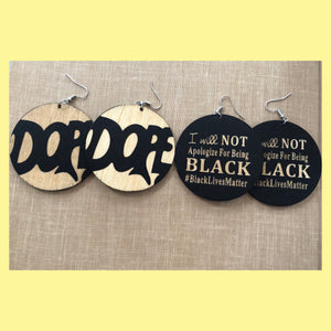 Dope Black Earrings